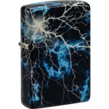 Zippo Lightning Design Blue/White 540 Colored Water Resistant Lighter 74052