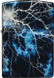 Zippo Lightning Design Blue/White 540 Colored Water Resistant Lighter 74052