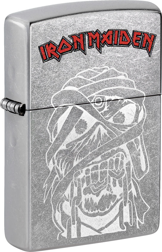 Zippo Iron Maiden Design Street Chrome Windproof Pocket Lighter 74509