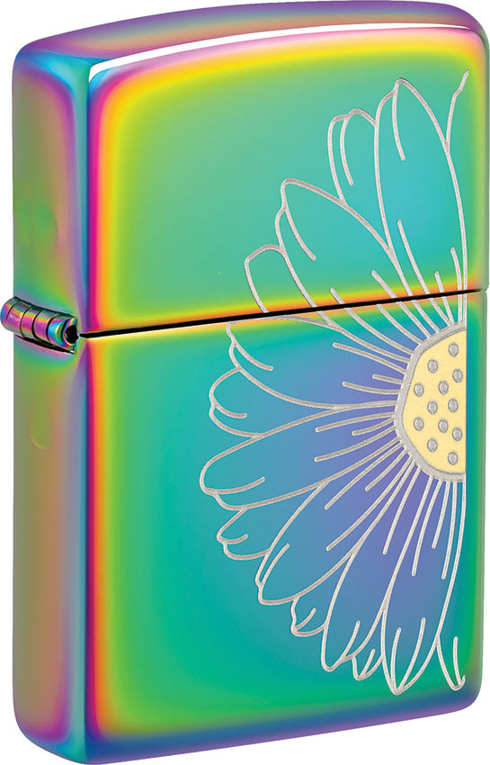 Zippo Daisy Design Rainbow Iridescent Windproof Pocket Lighter 74510