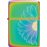 Zippo Daisy Design Rainbow Iridescent Windproof Pocket Lighter 74510