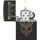 Zippo Assassin's Creed Design Black Matte Windproof Lighter 74511