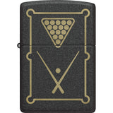 Zippo Billiards Design Black Crackle Windproof Lighter 74514