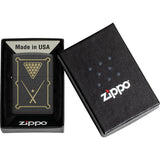 Zippo Billiards Design Black Crackle Windproof Lighter 74514