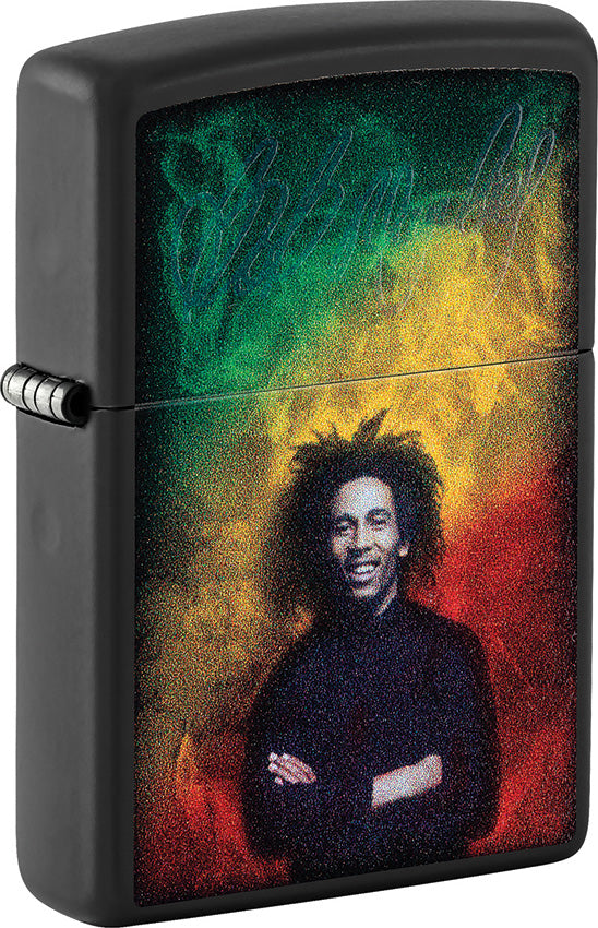 Zippo Bob Marley Design Black Matte Windproof Lighter 74527