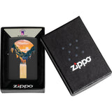 Zippo Mountain Waterfall Design Black Matte Windproof Pocket Lighter 74529