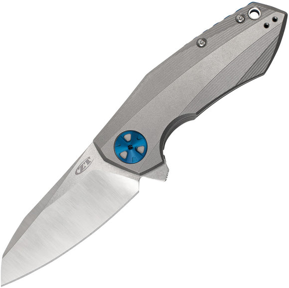 Zero Tolerance Sinkevich KVT Titanium and Blue Folding Knife - 0456