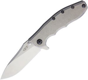 Zero Tolerance Hinderer Slicer Framelock Titanium Folding CPM-20CV Knife 0562TI