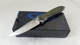 Zero Tolerance Titanium CPM-20CV Green Carbon Fiber Onlay Folding Knife 0640