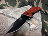Elk Ridge Spring Assisted Folding Pocket Knife Blade Pakkawood 4.1" CLSD - A013PW