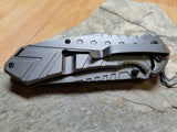 Mtech Xtreme Spring Assisted Heavy Duty Tactical Gunmetal Folding Knife - a837gy