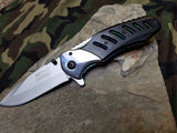 8" MTech Folding Knife Pocket Tactical Assisted A/O Rainbow Stainless - a841sl
