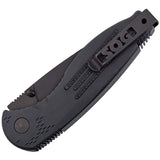 SOG Aegis A/O Stainless Folding TiNi Clip Pt Black Piston Lock Knife AE02BX