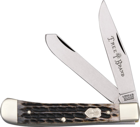 Boker Appaloosa Bone Tree Brand Trapper Folding Pocket Knife