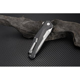 Artisan Zumwalt Linerlock Black G10 D2 Tool Steel Folding Knife Closed Clipside