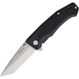 Bastion Linerlock Black G10 Handle Stainless Tanto Knife w/ Folding Comb