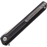 Stedemon C06 Black G10/CF Linerlock Satin 440C Flipper Folding Pocket Knife Closed