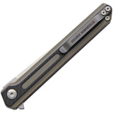 Stedemon C06 Brown G10/CF Linerlock Satin 440C Flipper Folding Pocket Knife Closed