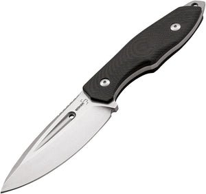 Boker Plus 9" Caracal D2 Tool Steel Black Full Tang Fixed Blade Knife