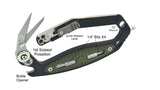 V NIVES CRAB Linerlock Knife Black Rescue Wrench Multi-Tool W/ Hermit Back