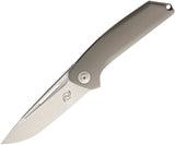 Liong Mah Design Endevour Bronze Titanium S35VN Satin Folding Pocket Knife 