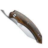 Fox Dragotac Piemontes Folder Brown Ziricote Wood Handle Folding Knife 518ZW