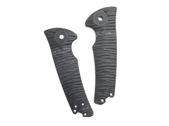 Stedemon Knife Co. DSG Linerlock Sculpted Black G10 Handle Scales - DSG00
