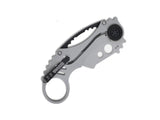 Mantis Encore Hawkbill Framelock M-vX Tool Black/Silver Stainless Folding Knife MK3VXB