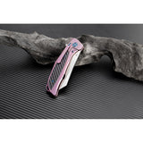 Artisan Falcon Framelock Pink Titanium Carbon Fiber S35VN Steel Knife 1809GRES