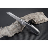 Artisan Falcon Linerlock Gray Black Handle D2 Tool Steel Folding Knife 1809PGBK