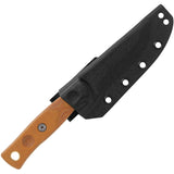 TOPS Fieldcraft 3.5 Brown Fixed Blade Knife w/ Sheath MBROS01SF
