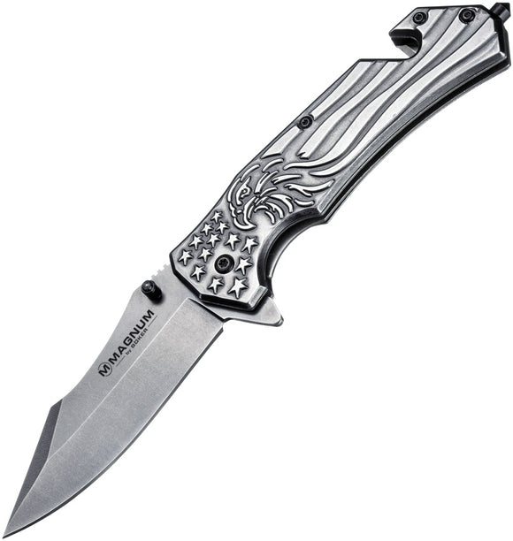 Boker Magnum Freedom Eagle & Flag Stainless Linerlock Folding Pocket Knife