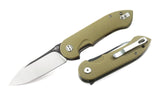 Bestech Knives Torpedo Tan G10 D2 Steel 2-Tone Drop Pt Folding Knife