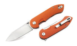 Bestech Knives Torpedo Orange G10 D2 Steel Stonewash Drop Pt Folding Knife
