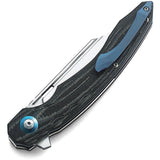 Bestech Knives FANGA Carbon Fiber/G10 Folding D2 Steel Pocket Knife G18D