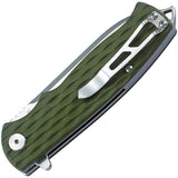 Bestech Grampus G10 Linerlock Green D2 Tool Steel Folding Drop Blade Knife G02B