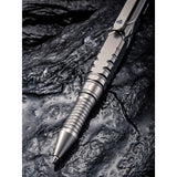 We Knife Co Tactical Satin Glass Breaker Titanium Body Bolt Action Pen TP02C