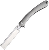 Artisan Cutlery Orthodox Framelock Gray Titanium M390 Folding Razor Knife