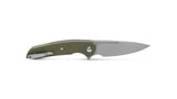 Ferrum Forge Knife Works Stinger Linerlock Green Folding Knife 005g  -On Sale