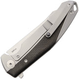 Reate Knives K1 Framelock Gray Satin Titanium RWL-34 Folding Knife K1CFSF