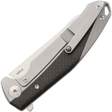 Reate Knives K1 Framelock HR Satin Titanium RWL-34 Folding Knife K1CFHR
