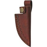 Damascus Hunter Turquoise Fixed Blade Knife w/ Leather Belt Sheath 1233BK