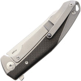 Reate Knives K1 Framelock Stonewash Titanium RWL-34 Folding Knife K1CFSW