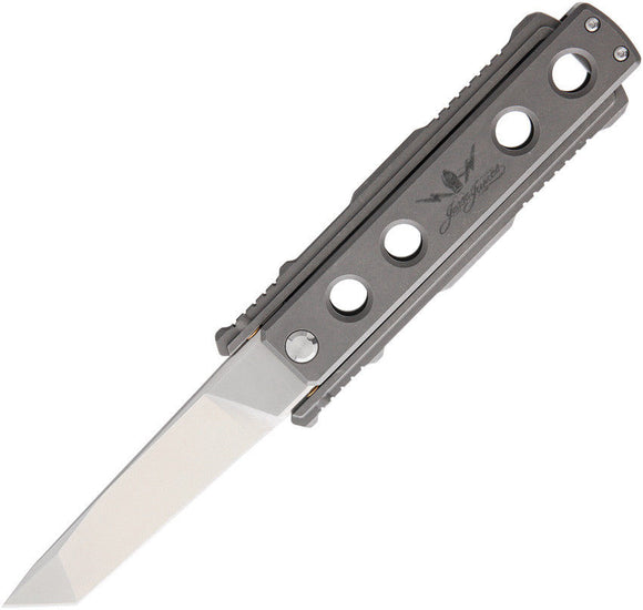 Jesse James Nomad Swing Blade Stonewash Titanium Handle Folding Knife JJKC1