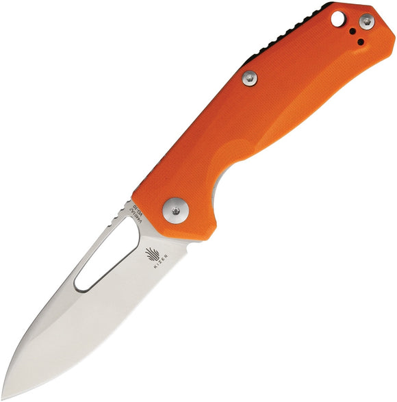 Kizer Cutlery Kesmec Orange G-10 VG-10 Framelock Folding Knife V4461A2