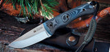 Kizlyar Kid Blue & Black Micarta Satin 440C Fixed Knife w/ Sheath 0082