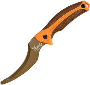 Kershaw 9" Zip It Pro Buck Commander Brown Orange Fixed Knife 