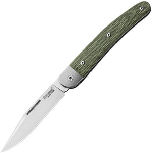 Lion Steel Jack Slip Joint Green Micarta Folding M390 Clip Point Knife TJK1CVG