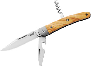 Lion Steel Jack Slip Joint Olive Wood Folding Three Tool Pocket Knife TJK3UL