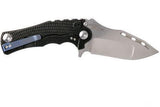 KIZER Maddox Black Titanium S35VN Drop Pt Folding Pocket Knife W/ Case - 5486